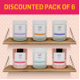 Discounted pack of 6 Aurra Organics 100% Certified Organic Candles - Normal SRP £304.44